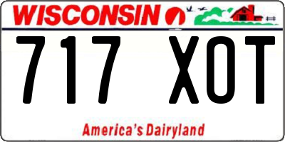WI license plate 717XOT