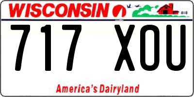 WI license plate 717XOU