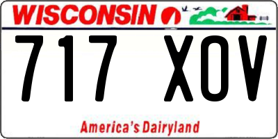 WI license plate 717XOV