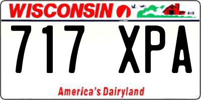 WI license plate 717XPA