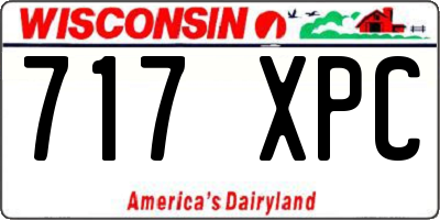 WI license plate 717XPC