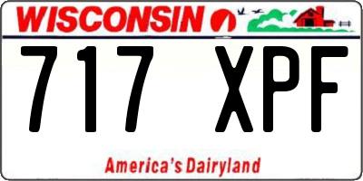 WI license plate 717XPF
