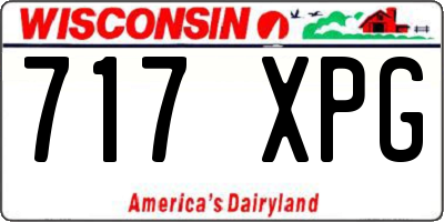 WI license plate 717XPG