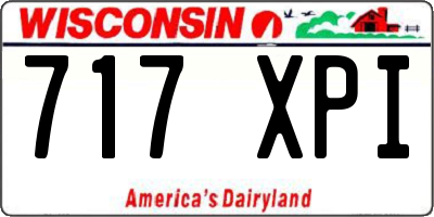 WI license plate 717XPI