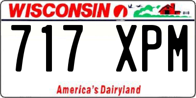 WI license plate 717XPM