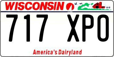 WI license plate 717XPO