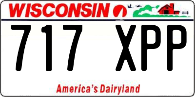 WI license plate 717XPP