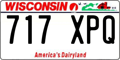 WI license plate 717XPQ