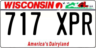 WI license plate 717XPR