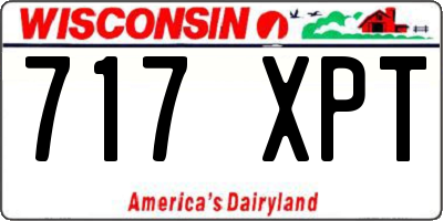 WI license plate 717XPT