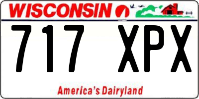 WI license plate 717XPX
