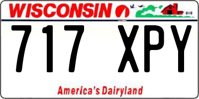 WI license plate 717XPY