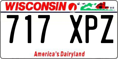 WI license plate 717XPZ