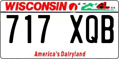 WI license plate 717XQB