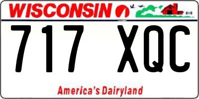 WI license plate 717XQC