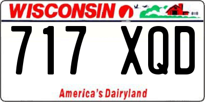 WI license plate 717XQD