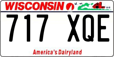 WI license plate 717XQE