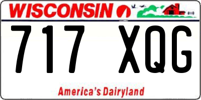 WI license plate 717XQG
