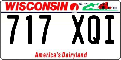 WI license plate 717XQI