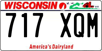 WI license plate 717XQM