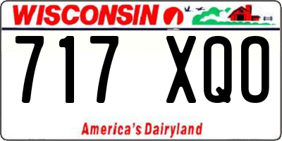 WI license plate 717XQO