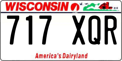 WI license plate 717XQR