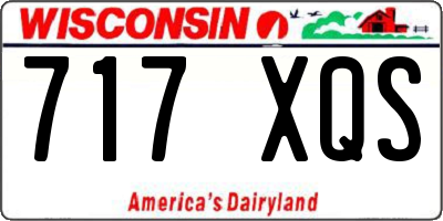 WI license plate 717XQS