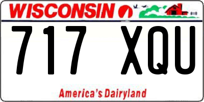 WI license plate 717XQU