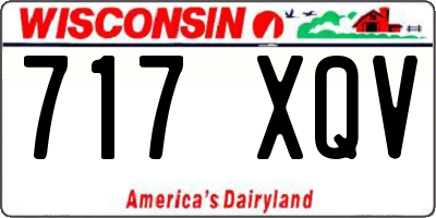 WI license plate 717XQV