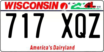 WI license plate 717XQZ