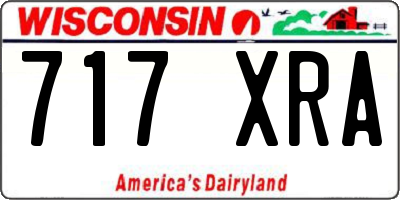 WI license plate 717XRA