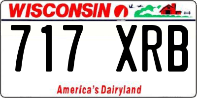 WI license plate 717XRB