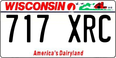 WI license plate 717XRC
