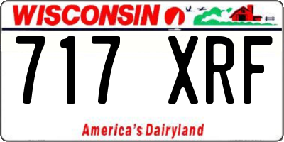 WI license plate 717XRF