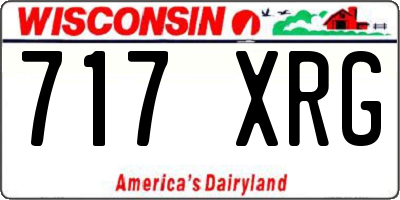 WI license plate 717XRG