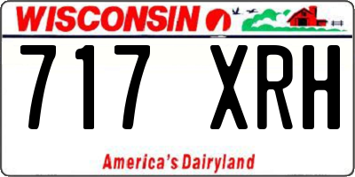 WI license plate 717XRH