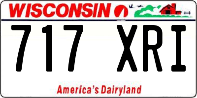 WI license plate 717XRI