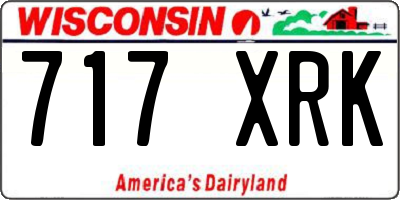 WI license plate 717XRK