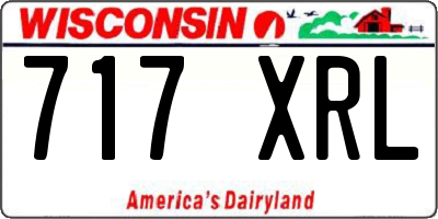 WI license plate 717XRL