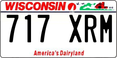 WI license plate 717XRM