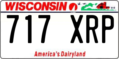 WI license plate 717XRP