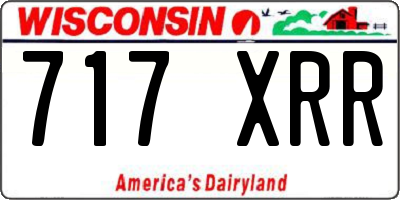 WI license plate 717XRR