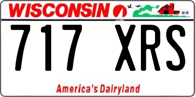 WI license plate 717XRS