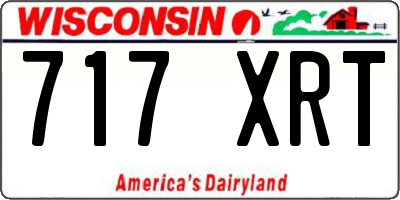 WI license plate 717XRT