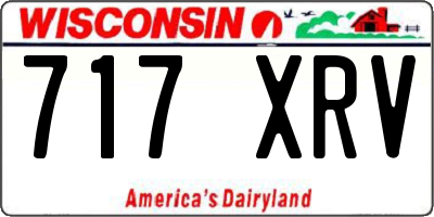 WI license plate 717XRV
