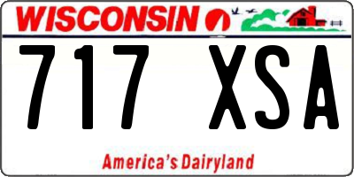WI license plate 717XSA
