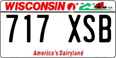 WI license plate 717XSB