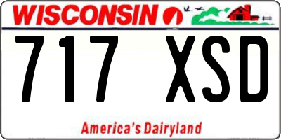 WI license plate 717XSD