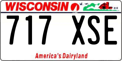 WI license plate 717XSE
