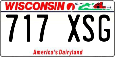 WI license plate 717XSG